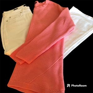 Talbots Waffle Knit Crewneck Sweater